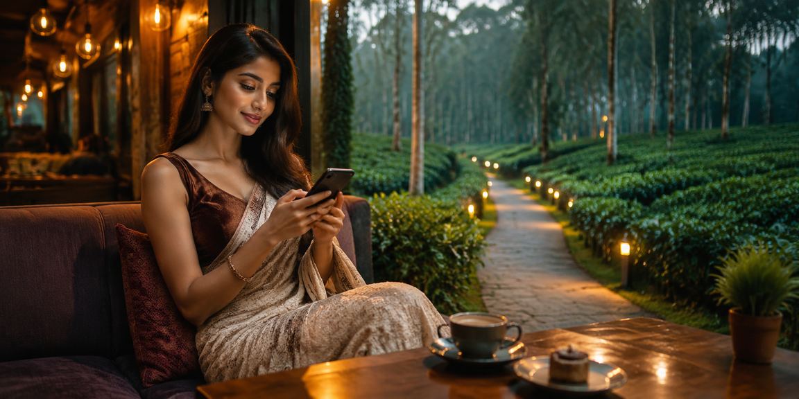 গাজীপুরের চা বাগানের পরিবেশে ডিপোজিট বোনাস উপভোগের দৃশ্য