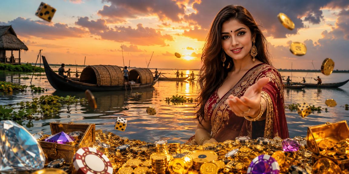 তাঙ্গুয়ার হাওরে ক্যাসিনো অ্যাপ ব্যবহারকারী বাংলাদেশি মডেলের দৃশ্য